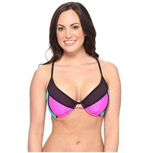 Body Glove Women's Solo Borderline Underwire Bikini Top in Vivo (E Cup)